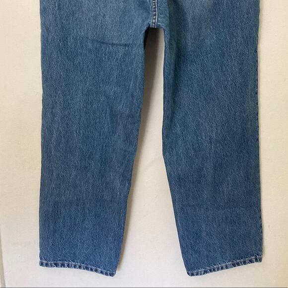Zara Boyfriend Jeans Washed Blue size US 8 High rise Cotton - Picture 3 of 6